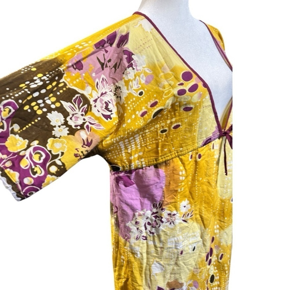 ROMEO & JULIET Couture Anthropologie Bohemian Boho Cotton Dress Lined Size L EC - Picture 3 of 6